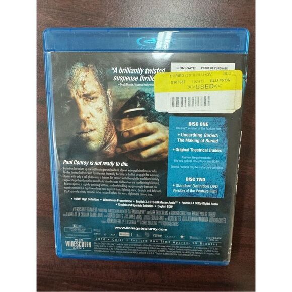 Buried Blu-Ray and DVD Movie - Picture 2 of 5